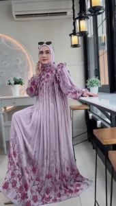 Promo Gamis Hijab Premium Model Kekinian Modern Baju Wanita Dewasa Muslim Kondangan Pesta Umroh Jumbo Zaviya