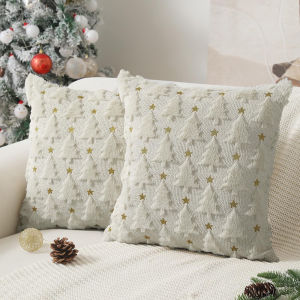 1PCS Christmas Pillow Covers - Knitted Christmas Tree/Christmas Santa Pattern for Living Room Sofa Cushion Cover
