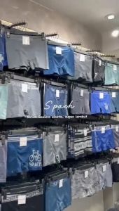 SPACH M016 | Celana Dalam Boxer Pria Elastis 6pcs / Boxer Pria Brand Fashion / Motif Garis Garis / Karet Lebar