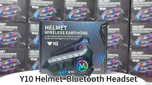 COD Kebidumei Y10 Headset Helm Bluetooth Full Bass Music HiFi Hands-free IPX6 Waterproof 1000mAh
