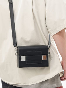 Mens Sporty Crossbody Bag with Hard Shell Cover Commuter Phone Bag Versatile Square Shoulder Bag Stylish Design Casual Scene