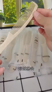 Individually Wrapped Soft White Banana Comb Straw Comb Hotel Disposable Long Strip Comb
