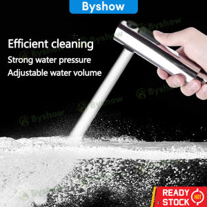 Byshow Toilet Bidet Spray sus304 Stainless Steel Head Handheld Shower Bidetet black hs faucolder Hose High Pressure Water heater Flexible nozzle hose bathroom kitchen pipe spray set paip jamban air 厕所水枪 水龙头喷枪