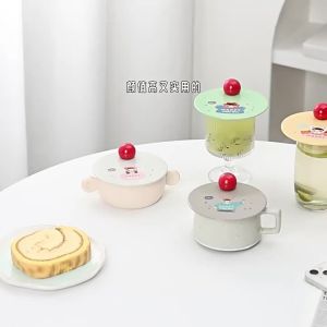 WODEBAIHUI | Nắp Ly Chống Bụi Cute Dùng Cho Mọi Loại Ly
