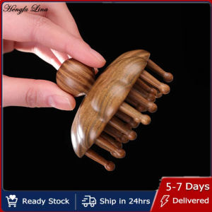 Tengfa Lina gỗ đàn hương xanh tự nhiên Lược massage đầu Mềm Dầu Gội Chăm Sóc Tóc Bàn Chải Bằng Gỗ cephalotherapy Lược Massage