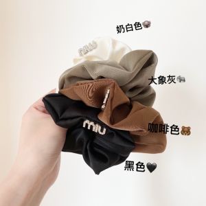 Elegant Satin Hair Ties for Women Diamond Embellished Non-Tightening Pure Color Hair Bands Simple Summer Hair Bands