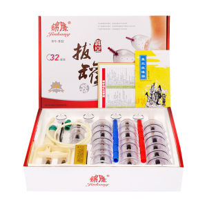32 Pcs Professional Cupping Therapy Kit - Silicone Fireless Vacuum Cups with Pump Portable Muscle Pain Relief for Back/Neck/Sho