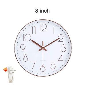 8/12 Inch Mute Quartz Wall Clock Simple Digital Wall Clock Home Decorations Wall Clock for Living Room Bedroom Kitchen Classroom