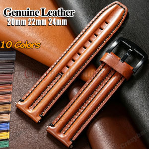 Genuine Cowhide Universal Leather for Seiko for Omega for Casio Watch Strap 20mm 22mm 24mm Quick Release Business Men Women Band