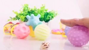 Mamibayi 6pcs Bola Karet Mainan Mandi Bola Lembut Mainan bayi Touch Training Silicon Glue Ball