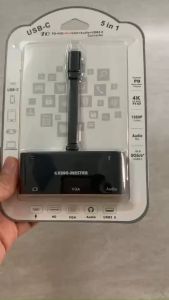 Cáp Type-C 5 in 1 ra USB 3.0 + HDMI + VGA + USB-C + Audio King Master