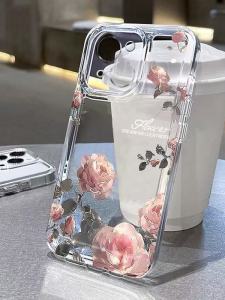 Pink Rose Flower Phone Case for Oppo A6PRO A5/9/8/2M/2pro K11x/10pro/9 R11pro 15 17 12x Women Angel Eye Protective Cover Silicone