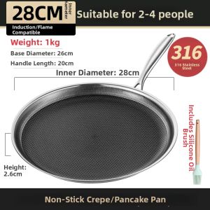 RONGCHUAN | Multi-purpose Non-stick Pan 316 Stainless Steel