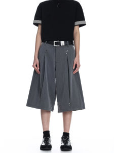 Woostop | American Vintage Casual Nail Design Straight Loose Shorts 7/8