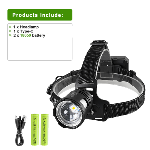 900000000LM High Power LED Headlight Super Bright Head Torch 5000M Rechargeable Head Flashlight 18650 Camping Fishing Lantern