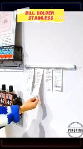 Tab Grabber Aluminum Bill Holder Receipt Holder Bon Bill Receipt Holder Tab Holder Kasir Utk Restaurant Getra Cafe Bar 0cm/30cm