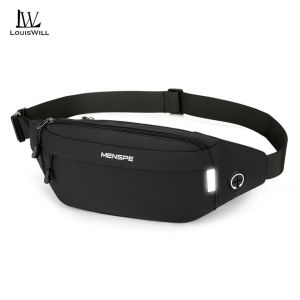 LouisWill Sling Bag for Mens Waist Bag for Men Outdoor Sports Bag Waterproof Chest Bag Large Capacity Phone Bag Casual Bag Fashion Shoulder Bag for Me Leisure Sport Street Bag for College Student