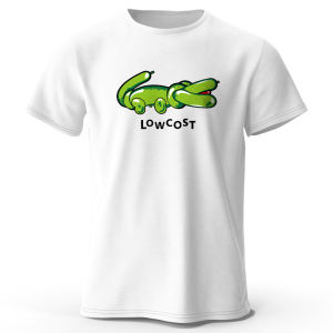 Mens Joke The Lowcost Printed T-Shirt 100% Cotton Oversized Funny Graphic Tees for Women Summer Tops Casual Streetwear