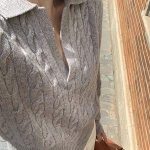 YUANYA | Elegant Slim Fit V-neck Knitted Sweater