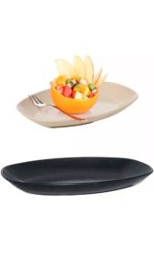 Đĩa bầu dục Thái nhựa VIỆT NHẬT - Sâu lòng đựng thức ăn nhanh xiên que buffet - 1253/4