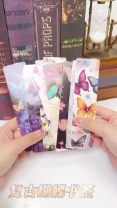 24Pcs/Set Vintage Butterfly Bookmarks Aesthetic Retro Insect Art Book Marks for Book Lovers Gifts for Women Reading Supplies