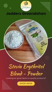 Greendahan Stevia BlendPowdered 2x sugar Sweetness 1kg - Keto friendly SweetenerNO MALTODEXTRIN (with Erythritol)