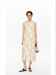 Floral Print Sleeveless A-Line Dress Summer