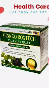 Ginkgo Roxtech cao Việt Quất 1200 mg hộp 100 viên Hỗ trợ giúp giảm nguy cơ di chứng sau tai biến mạch máu não do tắc mạch.