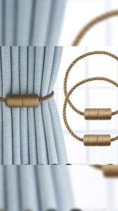 4pcs Strong Magnetic Curtain Tiebacks Outdoor Elegant Decorative Tie Backs Modern Rope Tiebacks For Drapes Window Curtain Holdba