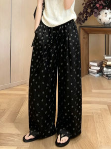 Light Loose Wide Leg Pants Black