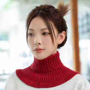 เสื้อสเวตเตอร์คอปกสูงแบบสวมหัวสำหรับผู้หญิงในฤดูหนาว เสื้อคลุมกันหนาวแบบสวมหัวสไตล์เกาหลีสำหรับผู้หญิง แฟชั่นฤดูใบไม้ร่วง