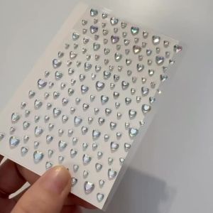 1Pcs 3D Dazzling Love Face Rhinestones Sticker Sparkling Crystal Diamond Tattoo Decals for Makeup DIY Crafts Hair Makeup Jewel