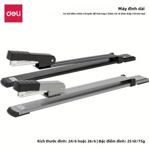 Máy Đóng Bìa Sách Hạng Nặng Tay Dài Độ Sâu 12 Inch Sức Chứa 25 Tờ Thân Kim Loại Dùng Cho Văn Phòng Và Tạp Chí Máy Đóng Bìa Thủ Công Có Thước Đo Chính Xác