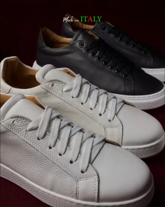 Giày Sneaker Nam Bằng Da Thật Màu Trắng - Alessandro - Sản Xuất Chính Hãng Tại Ý_Alex-15