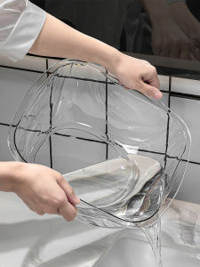 Thickened Plastic Transparent Rectangular Face Washing Basin Durable for Home Use Student Dormitory Baby Cleaning Tool
