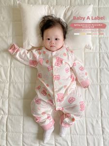 Cotton Long Sleeve Baby Romper for 0-2 Years
