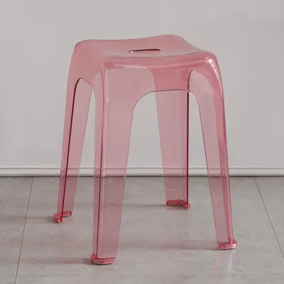 BEIMING | Durable Stackable Acrylic Home Dining Plastic Stool