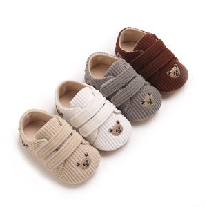 0-18M Baby Rubber Shoe Boy Girl Cute Animal Face Casual Flat Sneaker First Baby Ankle Boot Cotton Non-slip Warm Walking Shoes