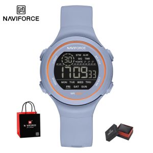 Top Brand NAVIFORCE Silicone Strap Women Girl Luxury Digital Wristwatch Women Lady Waterproof Shockproof Sport Watch PackageGift