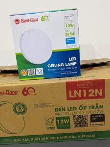 Đèn LED ốp trần tròn đế nhựa LN12N 170/12w Rạng Đông