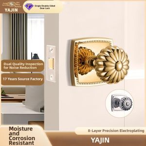 Zinc Alloy Three Rod French Vintage Indoor Door Lock