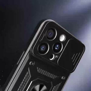 szhaiyu | Armor Phone Case For Xiaomi Redmi Note 14 Pro 5G Note 15 Pro+ Plus Cover Lens Protection With Ring Magnetic Holder Coque Fundas