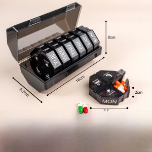 Portable Large Capacity Seven Day Medicine Box Morning And Evening 14 Grids Independent Packaging Food Grade Storage Box