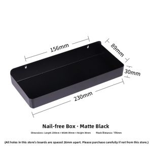 Nail-Free Hole Board Accessories Rectangle Storage Box Desktop Study Pen Holder Shelf Partition Organizer Creative Iron Material