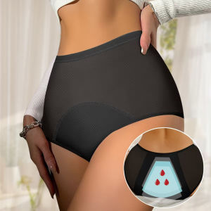 Menstrual Leakproof Panties Physiological Briefs Period Leak Proof Underpants Plus Size Mid Waist Incontinence Protective Briefs