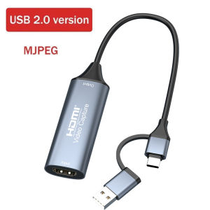 4K USB C Video Capture Card 2 in 1 Type C USB 3.0/2.0 Grabber Record Adapter 1080P 60fps HDMI to USB/USB C Audio Video Recording