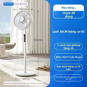 AIRMATE | Quạt DC 7 Cánh Nhỏ Gọn Điều Khiển Từ Xa Ít Ồn