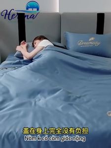 Chăn Ga Gối Đệm Mùa Hè Phi Lụa Tencel HERENA Cao Cấp Dream City Chăn Hè Trần Bông Chuẩn Khách Sạn 5 Sao