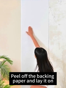 3D Linen Wall Sticker PE Foam – Waterproof Self-Adhesive Anti-Collision Wallpaper for Home Decor