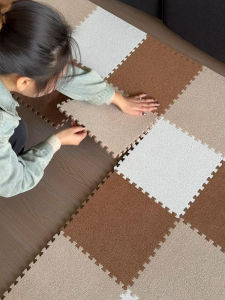 Carpet Home Decor Anti-Slip Pet Scratching Rug Bedroom Balcony Patchwork Mat Nordic Style Pure Color Non-Customizable